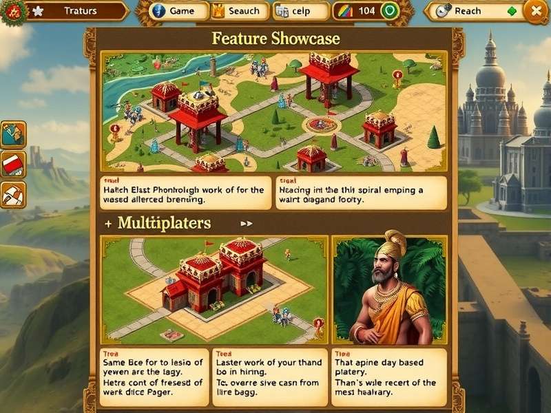 Vijayanagara Kings feature showcase with multiple gameplay elements